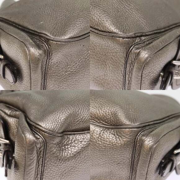 PRADA Shoulder Bag Leather Silver - Picture 10 of 12